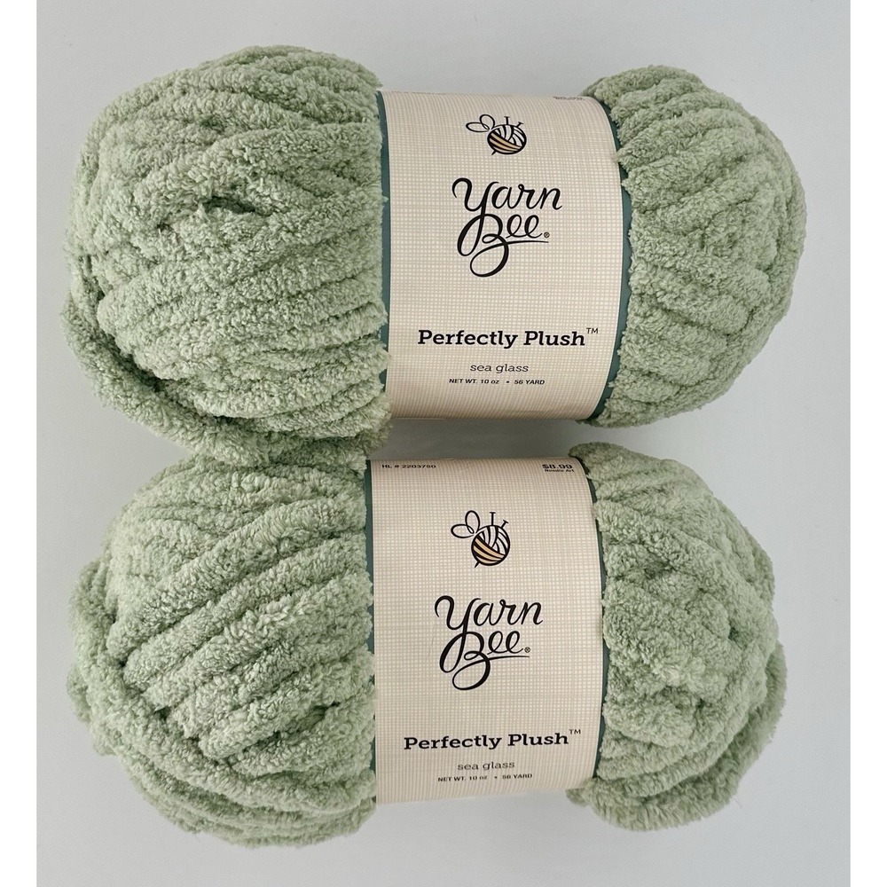 Yarn Bee Perfectly Plush Sea Glass / 02 Lot of 2 DISCONTINUED Jumbo Yarn NEW